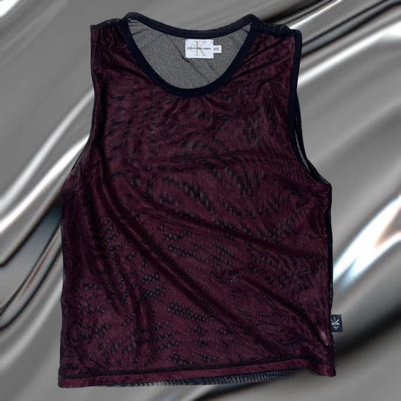 Calvin Klein Tops - Rare Vintage 2000s Calvin Klein Jeans mesh tank top.